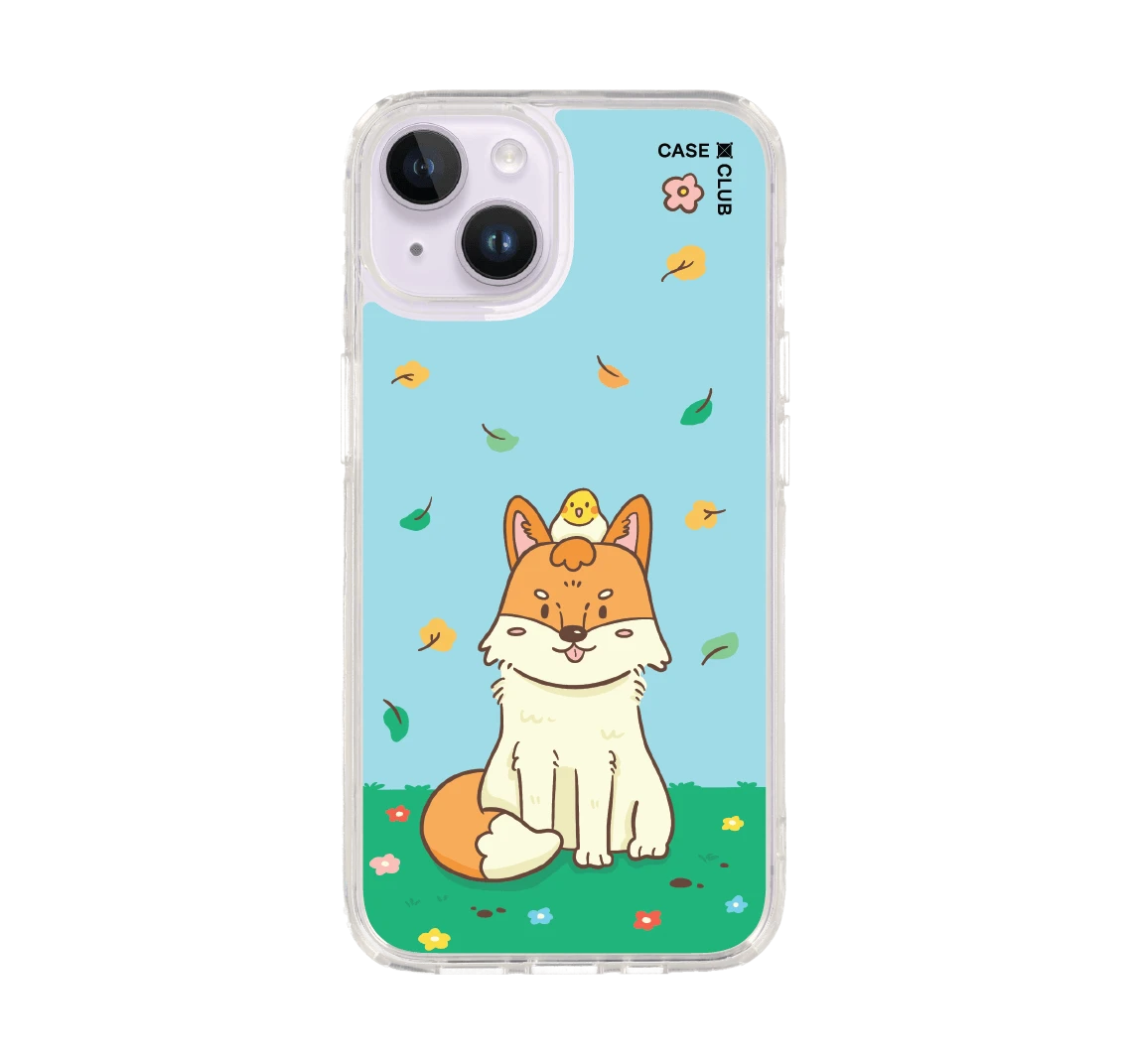 cute fall fox
